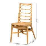 Baxton Studio - Bali & Pari -  Lisbon Modern Bohemian Natural Rattan Dining Chair