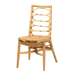 Baxton Studio - Bali & Pari -  Lisbon Modern Bohemian Natural Rattan Dining Chair