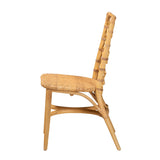 Baxton Studio - Bali & Pari -  Lisbon Modern Bohemian Natural Rattan Dining Chair