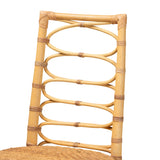 Baxton Studio - Bali & Pari -  Lisbon Modern Bohemian Natural Rattan Dining Chair