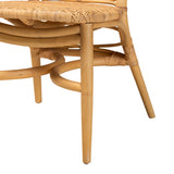 Baxton Studio - Bali & Pari -  Lisbon Modern Bohemian Natural Rattan Dining Chair