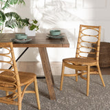 Baxton Studio - Bali & Pari -  Lisbon Modern Bohemian Natural Rattan Dining Chair