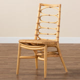 Baxton Studio - Bali & Pari -  Lisbon Modern Bohemian Natural Rattan Dining Chair