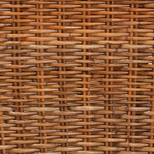 Baxton Studio bali Manrico Modern Bohemian Dining Chair Set - 2-Piece Dark Brown Wood & Natural Rattan Design MD39533-Mango Wood-DC