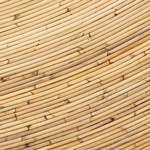 Baxton Studio bali Bali Delphi Bohemian Rattan Queen Headboard - Handcrafted Natural Curved Design for Cozy Bedrooms HB025-Rattan-HB-Queen