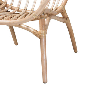 Baxton Studio bali Bali Bajo Rattan Arm Chair - Handcrafted Modern Bohemian Seating with Openwork Design & Comfort Bajo-Rattan-CC