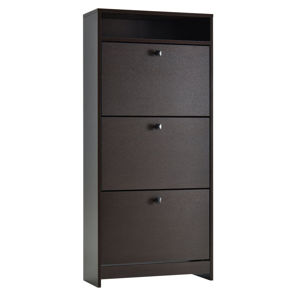 English Elm Homcom Slim Shoe Cabinet - Stylish 3-Drawer Storage, Space-Saving Design For Entryways & Closets W2225P217208