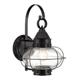 Cottage Onion 15.75'' High 1-Light Outdoor Sconce - Black 1324-BL-SE Norwell