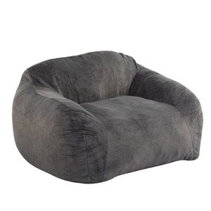 English Elm Christopher Knight Home® - Sezze Gray Faux Fur Bean Bag Chair - Shredded Memory Foam, Hypoallergenic, Space-Saving Comfort N775P265552G