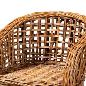 Baxton Studio bali Mario 2-Piece Modern Bohemian Counter Stool Set in Natural Teak & Rattan – Fully Assembled Comfort Mario-Rattan-BS