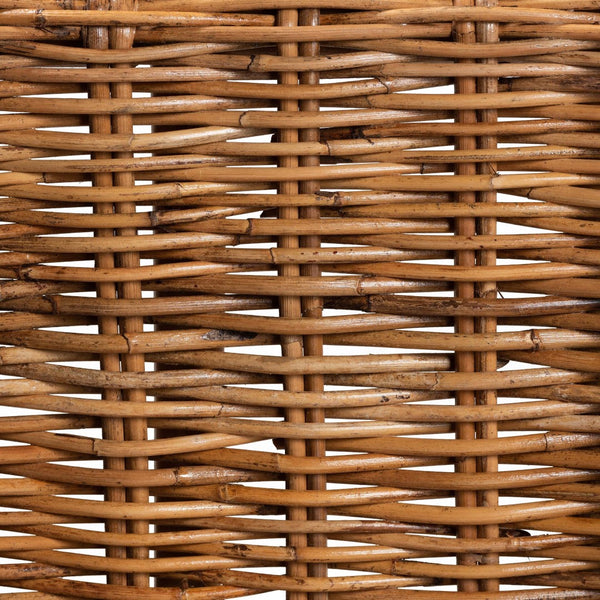 Baxton Studio bali Mario 2-Piece Modern Bohemian Counter Stool Set in Natural Teak & Rattan – Fully Assembled Comfort Mario-Rattan-BS