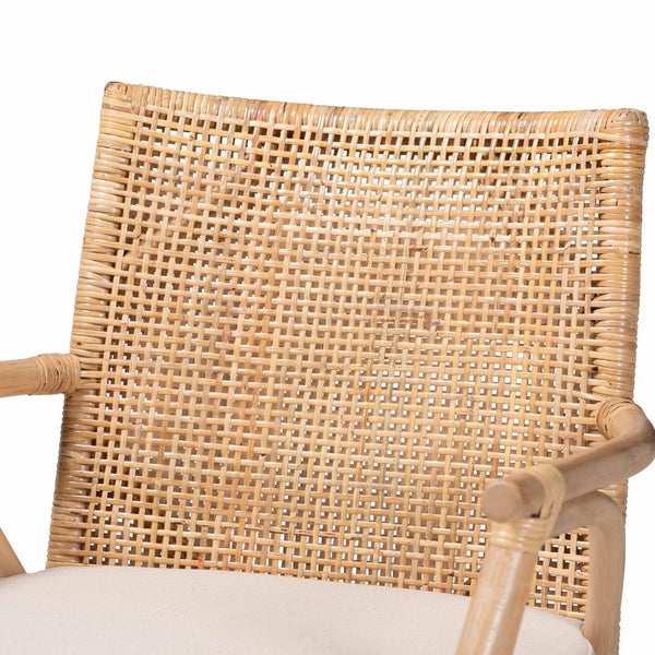 Baxton Studio bali Storsel Modern Bohemian Teak Wood and Rattan Dining Chair - Handcrafted Comfort & Style Storsel-Rattan-DC