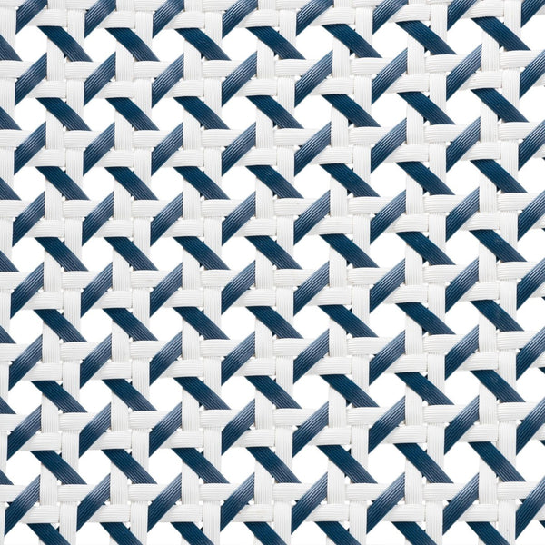 Baxton Studio bali Luciana Elegant French Blue & White Rattan Bistro Chair - Handcrafted, Weather-Resistant Design Luciana-Rattan-DC