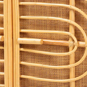 Baxton Studio bali Ovalet Modern Bohemian Rattan Sideboard - Handcrafted 2-Door Cabinet for Stylish Storage Solutions Ovalet-Rattan-Cabinet
