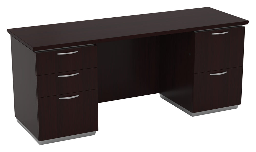 OSP Home Furnishings Tuxedo Double Pedestal Credenza with File Storage for Executive Office Spaces TUXDKR-TYP5