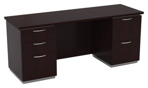 OSP Home Furnishings Tuxedo Double Pedestal Credenza with File Storage for Executive Office Spaces TUXDKR-TYP5