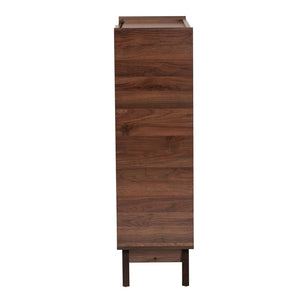 Baxton Studio Baxton Studio Paricia Mid-Century Modern Walnut Brown Shoe Cabinet with Smart Storage Solutions SESC70340WI-CLB-Shoe Cabinet