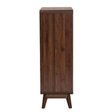 Baxton Studio Markell Mid-Century Modern Transitional Walnut Brown Finished Wood 5-Drawer Storage Chest