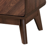 Baxton Studio Markell Mid-Century Modern Transitional Walnut Brown Finished Wood 5-Drawer Storage Chest