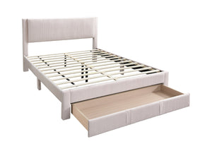 English Elm Contemporary Corduroy Upholstered Full Storage Bed Plush Tufted Headboard Bedroom B011P417517