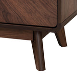 Baxton Studio Markell Mid-Century Modern Transitional Walnut Brown Finished Wood 6-Drawer Dresser