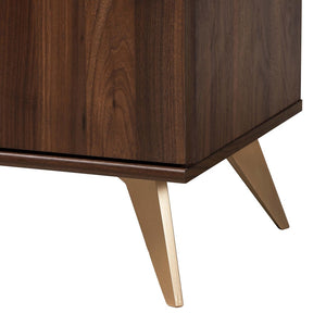 Baxton Studio Baxton Studio Graceland 5-Drawer Storage Chest - Mid-Century Walnut Finish for Stylish Organization LV45COD4523WI-CLB-5DW-Chest