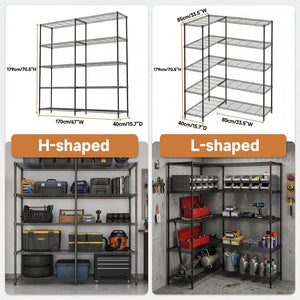 English Elm 4 Tier Carbon Steel Wire Shelving Unit 1200 Lb Capacity Garage Pantry Organizer W5386P480988