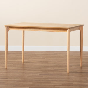 Baxton Studio Baxton Studio Mid-Century Modern Oak Dining Table - Stylish, Durable, Seats 4 - Perfect for Entertaining! Sherwin-Natural Oak-DT
