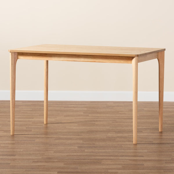 Baxton Studio Baxton Studio Mid-Century Modern Oak Dining Table - Stylish, Durable, Seats 4 - Perfect for Entertaining! Sherwin-Natural Oak-DT