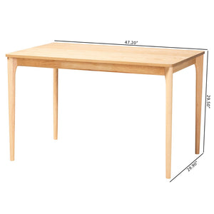 Baxton Studio Baxton Studio Mid-Century Modern Oak Dining Table - Stylish, Durable, Seats 4 - Perfect for Entertaining! Sherwin-Natural Oak-DT