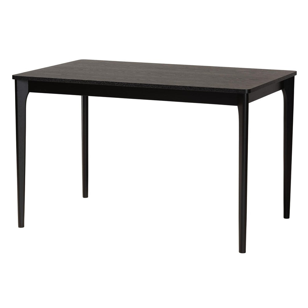 Baxton Studio Baxton Studio Sherwin Mid-Century Modern Black Wood Dining Table - Stylish, Compact & Durable Design Sherwin-Black-DT