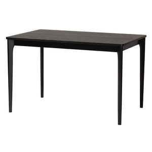 Baxton Studio Baxton Studio Sherwin Mid-Century Modern Black Wood Dining Table - Stylish, Compact & Durable Design Sherwin-Black-DT