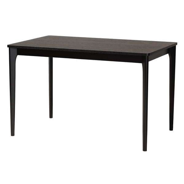 Baxton Studio Baxton Studio Sherwin Mid-Century Modern Black Wood Dining Table - Stylish, Compact & Durable Design Sherwin-Black-DT
