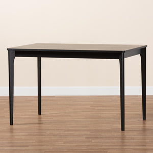 Baxton Studio Baxton Studio Sherwin Mid-Century Modern Black Wood Dining Table - Stylish, Compact & Durable Design Sherwin-Black-DT