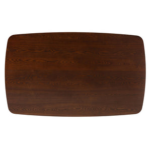 Baxton Studio Baxton Studio Flora Mid-Century Walnut Brown Dining Table for Elegant Gatherings & Daily Use Flora-Walnut/Crown Cut Veneer-DT