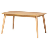 Baxton Studio Flora Mid-Century Modern Finished Wood Dining Table Natural Oak Flora-Natural Oak-DT