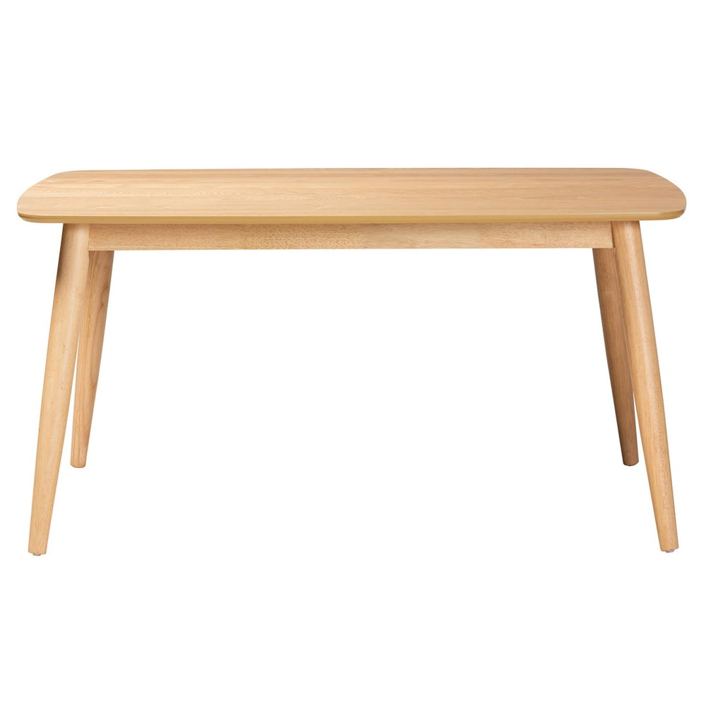 Baxton Studio Baxton Studio Flora Mid-Century Modern Dining Table – Natural Oak Finish, Durable & Stylish Design Flora-Natural Oak-DT