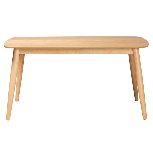 Baxton Studio Baxton Studio Flora Mid-Century Modern Dining Table – Natural Oak Finish, Durable & Stylish Design Flora-Natural Oak-DT