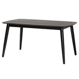 Baxton Studio Flora Mid-Century Modern Finished Wood Dining Table Black Flora-Black-DT