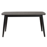 Baxton Studio Flora Mid-Century Modern Finished Wood Dining Table Black Flora-Black-DT