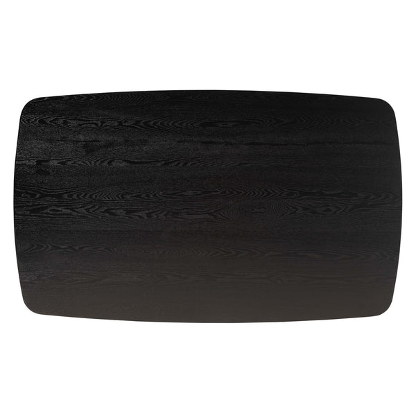 Baxton Studio Baxton Studio Flora Mid-Century Modern Black Wood Dining Table - Stylish, Durable & Seats 6! Flora-Black-DT