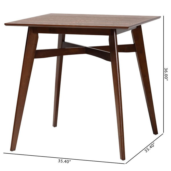 Baxton Studio Baxton Studio Leena Mid-Century Modern Walnut Brown Pub Table - Stylish Counter Height Design! Leena-Walnut-PT