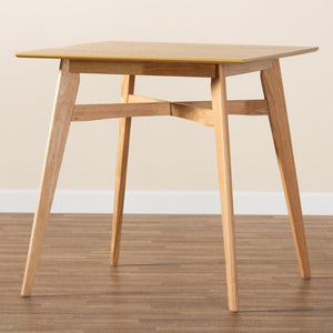 Baxton Studio Baxton Leena Mid-Century Modern Oak Counter Height Pub Table for Stylish Dining & Entertaining Leena-Natural Oak-PT