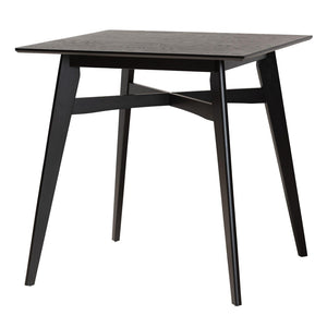Baxton Studio Baxton Leena Mid-Century Modern Black Wood Counter Height Pub Table - Stylish & Durable Design Leena-Black-PT