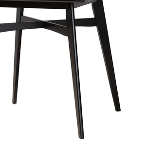 Baxton Studio Baxton Leena Mid-Century Modern Black Wood Counter Height Pub Table - Stylish & Durable Design Leena-Black-PT
