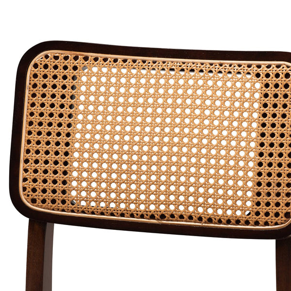 Baxton Studio Baxton Studio Dannon Mid-Century Modern Grey Fabric Dining Chair Set with Walnut Brown Frame CS001C-Walnut/Light Grey-DC-2PK