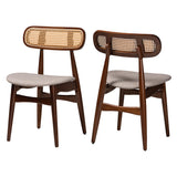 Tarana Mid-Century Modern Finished Wood 2-Piece Dining Chair Set