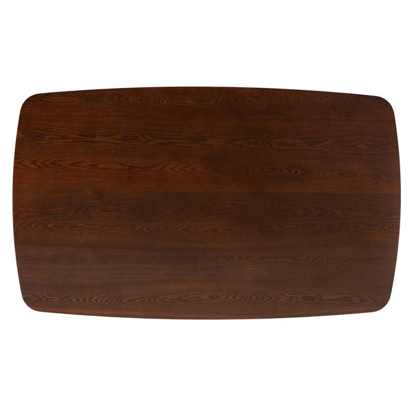 Baxton Studio Baxton Darrion 7-Piece Mid-Century Dining Set with Grey Fabric Chairs & Walnut Brown Table Finish CS004C-Walnut/Light Grey-7PC Dining Set