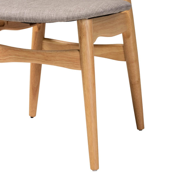 Baxton Studio Baxton Studio Tarana 7-Piece Mid-Century Dining Set in Grey Fabric & Natural Oak – Chic Comfort! CS002C-Natural Oak/Light Grey-7PC Dining Set