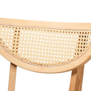 Baxton Studio Baxton Dannell Mid-Century Modern Grey Upholstered Dining Chair Set with Natural Oak Finish, 2-Piece CS003C-Natural Oak/Light Grey-DC-2PK